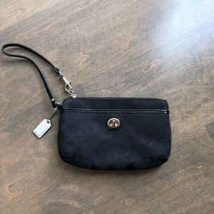 Black Coach clutch.